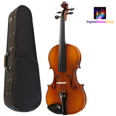 Hora V100 Violin, 4/4 Student, Solid Wood, Ebony Accessories + Hard Case, NEW