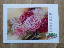 Peonies Bead needlepoint kit Bead Embroidery Kit DIY Beadwork Beaded Stitching