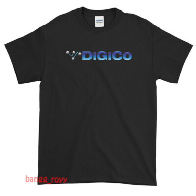 New DiGiCo Logo Men's Black Logo Men's Funny T Shirt USA size S - XXL