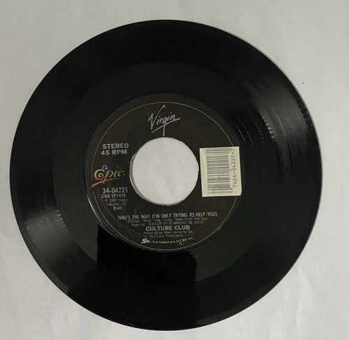 1983-BOY GEORGE , CULTURE CLUB, " KARMA CHAMELEON", 7" VIRGIN RECORD , POP