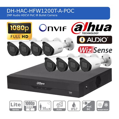 DAHUA CCTV 1080P ÜBERWACHUNGSKAMERA SYSTEM 8CH 4CH HD DVR HAUSÜBERWACHUNG AUSSENBEREICH