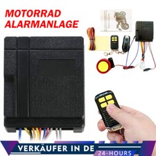 Motorrad Alarmanlage 12V Anti-Diebstahl mit 2Funkfernbedienung Fernstart&Stopp