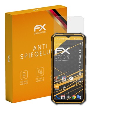 atFoliX 3x Panzerfolie für Ulefone Armor X13 Schutzfolie matt&stoßfest Folie