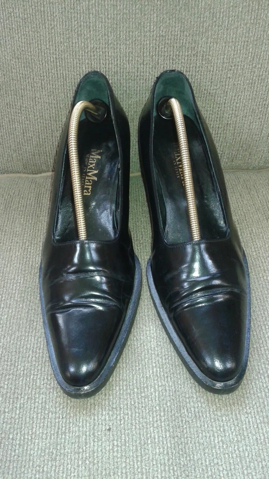 MAXMARA MUJER ZAPATOS TACÓN SIN CORDONES NEGRO TALLA 9-9.5 Foto 2 de 4
