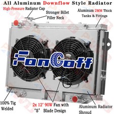 4 Row Radiator Shroud Fan fit 1990-1998 LANDC...