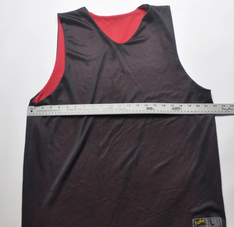 Camiseta deportiva reversible Eastbay rara grande negra roja Foto 3 de 4
