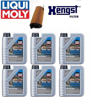  6L Liqui Moly 0W-20 Top Tec Oil Change Kit 2.0L Hengst BMW Z4 230i  B46 B48  