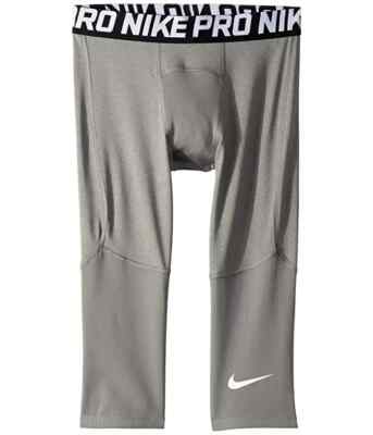 Nike L44310 Big Boys Grey Three-Quarter Athletic Tights Size