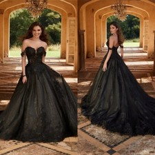 Elegant A-Line Wedding Dresses Sweetheart Neck Sequins Lace Applique Bridal Gown