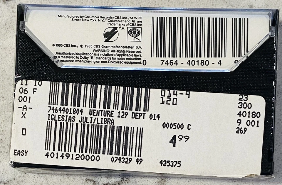 Julio Iglesias: Libra (1985) [Audio Cassette] NEW - Image 2 of 3