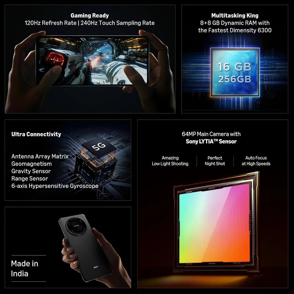 Acer Super ZX 5G — заводская разблокировка — две SIM-карты — 120 Гц, полная высокая четкость + дисплей — размер 630, 5G - Изображение 3 из 4