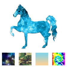 Horse Trotting - Vinyl Decal Sticker - Multiple Patterns Sizes - ebn898