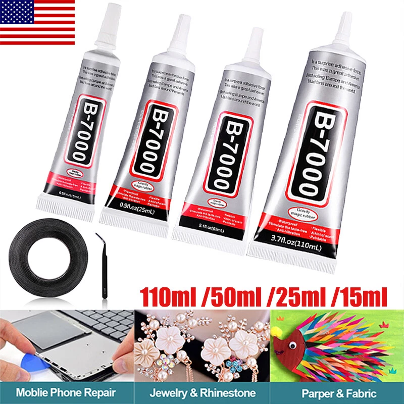 2pcs x 110ml B7000 Rhinestone Glue Clear, Upgrade B7000 Glue Multi-function Adhe