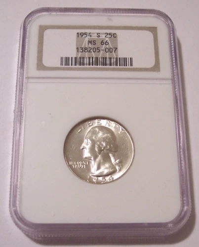 NGC 1954 S Washington Quarter Unc MS66 (B)