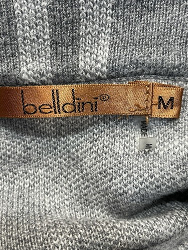 Belldini Women Gray Pullover 3/4 Sleeves Windowpane Plaid Sweater M - Picture 8 of 13