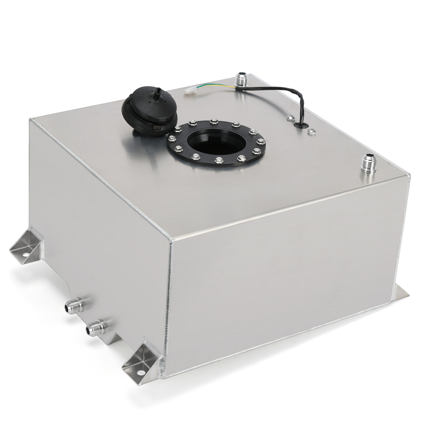 40L Litre 10 Gallon Aluminum Fuel Surge Cell Tank w/Cap Plug Sensor Foam Inside