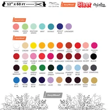 SISER EasyWeed Heat Transfer Vinyl Tshirt /Textile Thin HTV 12" x 60" (5ft)