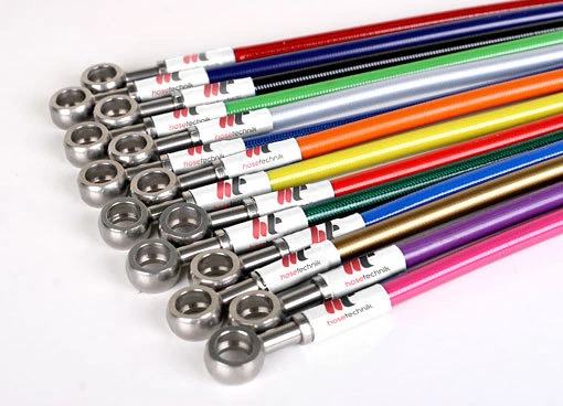 HOSE TECHNIK Kit 4 Tubi Freno Aeronautici treccia per Subaru Impreza GC8 GD GG STI WRX Turbo