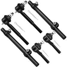 SCITOO 6pcs Suspension Kit Front 2 Inner 2 Outer Tie Rod Ends 2 Tie Rod Adjus...
