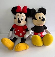 Disney Mickey Mouse Minnie Mouse Plush Pair Red Outfits Yellow Shoes 6-14 in