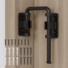 Sliding Door Lock Stainless Steel U Bolt Latch 2.36 Inch Black For Shed Fence Ga