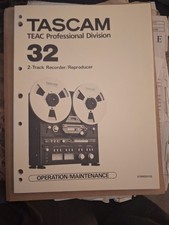 Vtg TASCAM 32 2-Track Recorder/Reproducer Operation Maintenance Service Manual