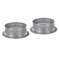 2pcs 6 Inch Duct Connector Flange Straight Pipe Flange Round Ventilation Duct