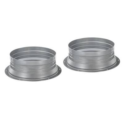 2pcs 6 Inch Duct Connector Flange Straight Pipe Flange Round Ventilation Duct