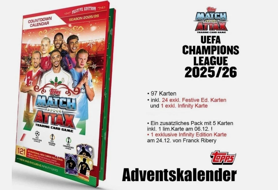 Topps 2025-26 Match Attax UEFA Champions League Adventskalender