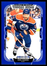 2025-26 O-Pee-Chee #586 Isaac Howard Edmonton Oilers Blue Border Hockey Card