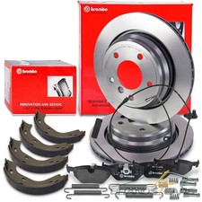 BREMBO BREMSSCHEIBEN Ø298 +BELÄGE +VWK +HANDBREMSE HINTEN FÜR BMW 5-ER E39 KOMBI