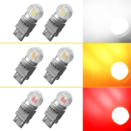 6X 3157 LED Lumière Blanc Jaune Rouge Combo Kit Clignotant Inverse Frein DRL Ampoules - Photo 1 sur 12