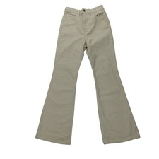 Levi's Premium 70s High Flare Corduroy Pants Women's Size 26x32 Cream Beige