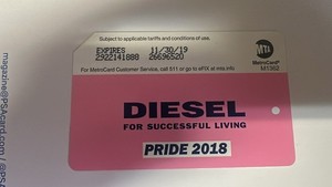 2018 MTA NYC Diesel Metrocard Pride New