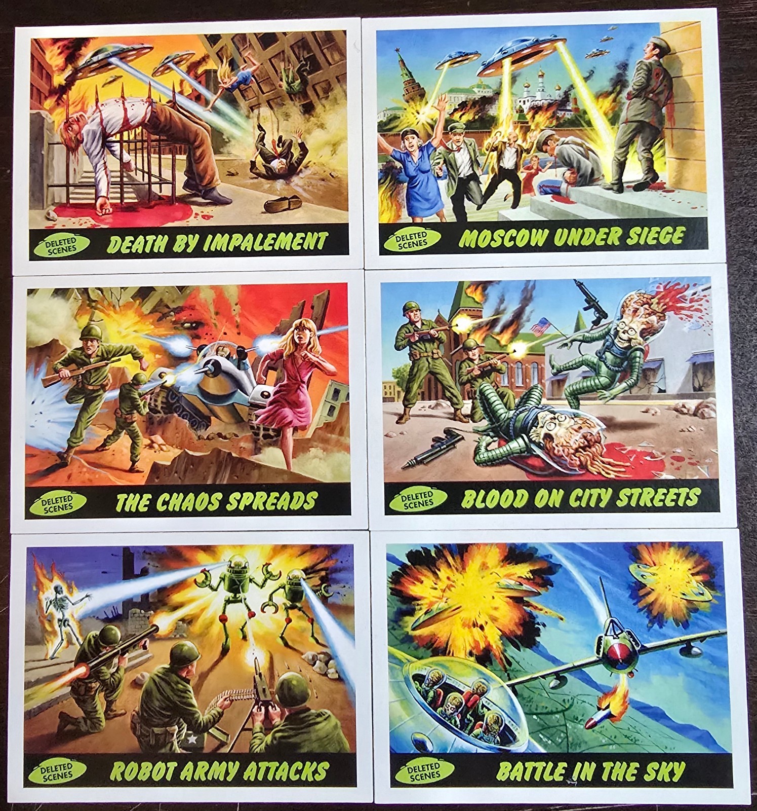 2012 Topps Mars Attacks Heritage Deleted Scenes Chase Card Set of 10