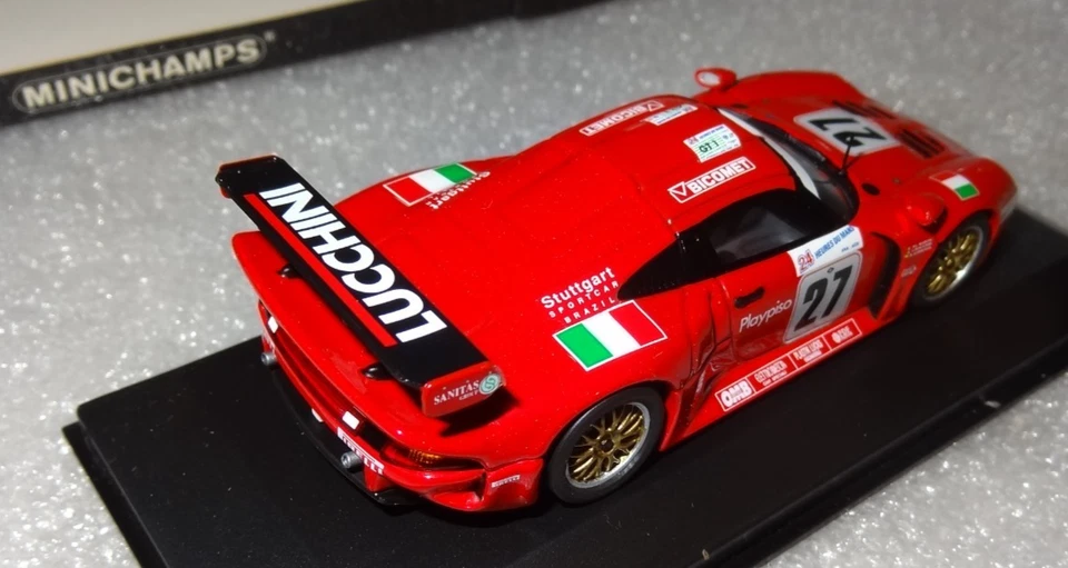 1/43 ° MINICHAMPS  PORSCHE  911 GT 1 LE MANS -PESCAROLO/ MARTINI/ HERMANS EN BTE - Photo 4/4