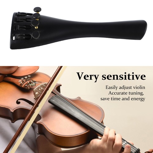 Violin Tailpiece 4 Fine Tuners Aluminium Alloy Fiddle Tailgut 1/8 3/4 4/4 Pa DSO - Picture 21 of 24