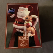 Lenox Rudolph The Red-Nosed Reindeer, Pitcher With Mug Lid in box