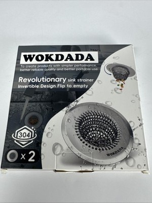 2 Pack WOKDADA Kitchen Sink Drain Strainer Stainless Steel Open Box