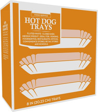 100 Paper Hot Dog Trays White Hot Dog Wrappers 8 Inch Hotdog Tray Holders Pl