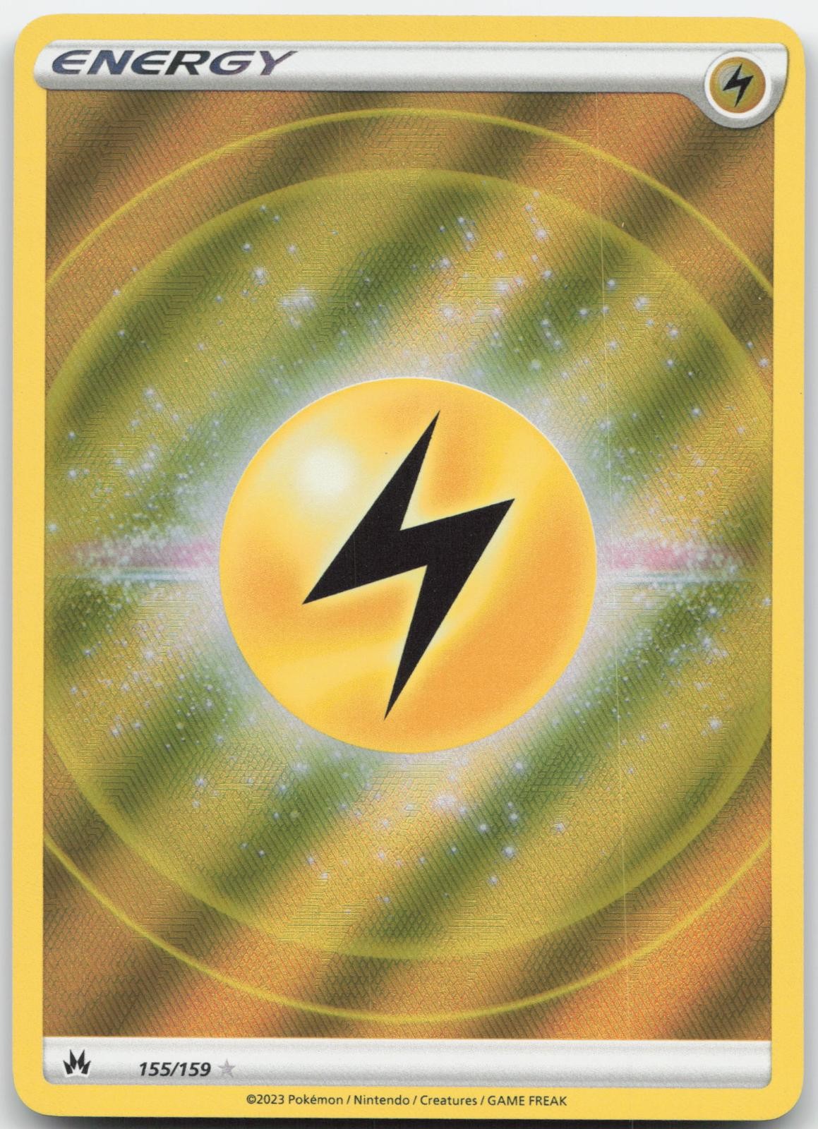 Lightning Energy 155/159 Ultra Rare Crown Zenith Pokemon Holo Near Mint