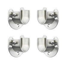 Stainless steel Wardrobe Closet Rod Bracket, U-Shaped Open type Socket bracke...