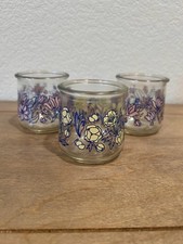 Oui Yogurt Limited Edition Floral Single Serving Glass Jars 5oz Set of 3
