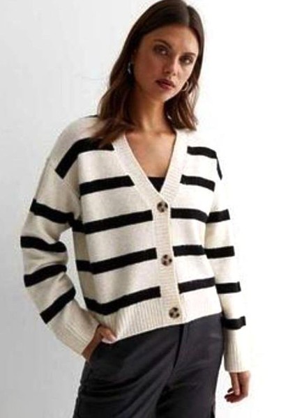 Women New Look Sweater Black Acrylic L