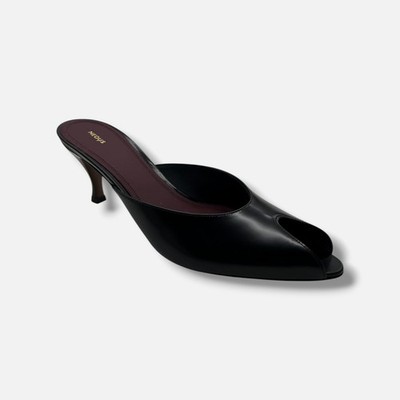 Neous Women's Black Naiad 65MM Leather Mules Size 38