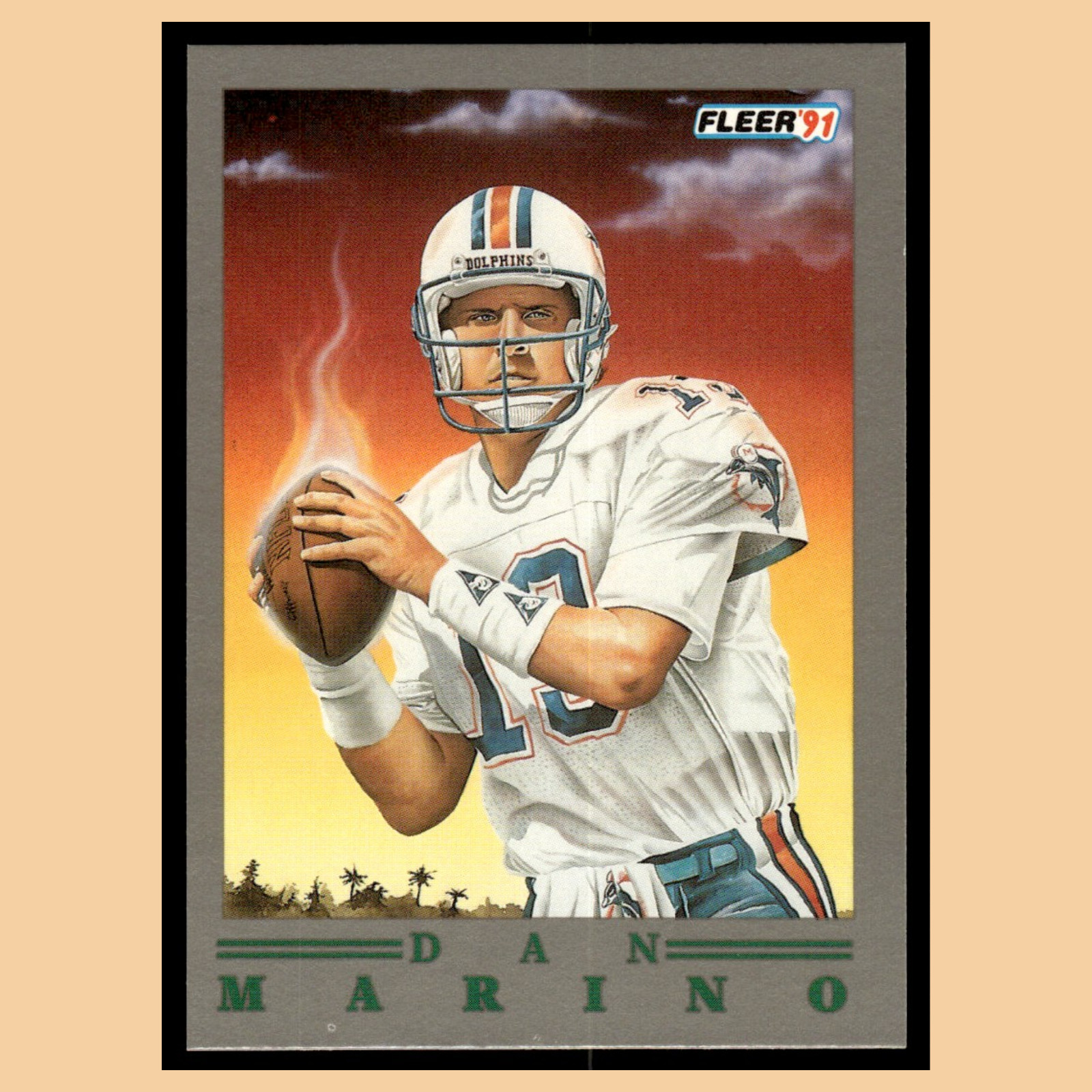 Dan Marino #5 1991 Fleer Pro-Visions Miami Dolphins Football Card NFL NM