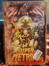Super Metroid SNES Fan Art Decor Tin Metal 12x8  Wall Sign, Man Cave, Gameroom