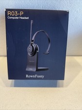 Bluetooth Wireless Headset with Mic for Work, Noise Cancelling Headsets