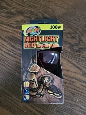 100W Red Reptile Nightlight Bulb Ideal Heat Source for Nocturnal Animals