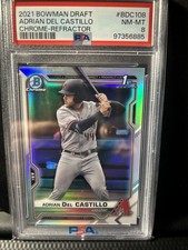 Adrian Del Castillo 2021 Bowman Draft Chrome Refractor PSA 8 Rookie Card